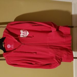 Life is Good hoodie, women's large, hot pink